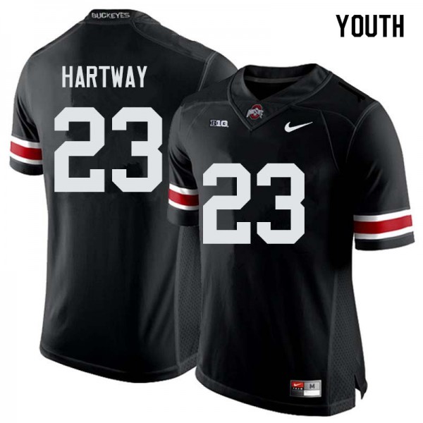 Ohio State Buckeyes #23 Michael Hartway Youth Player Jersey Black OSU4753
